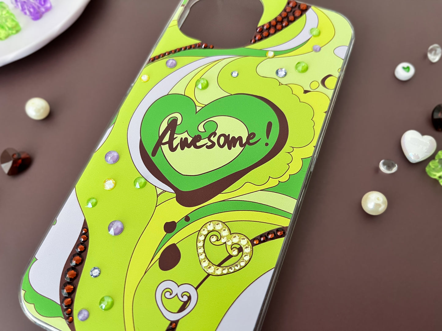 [Juicy Kiwi] SweetHeart Crystal iPhone Case