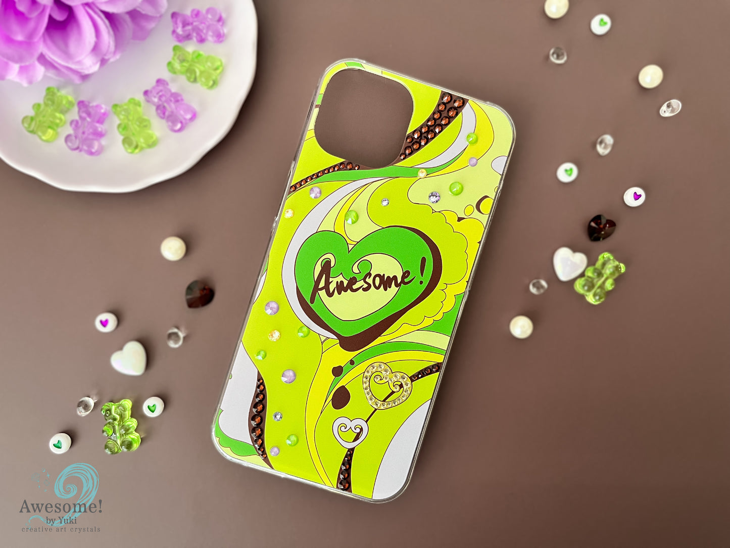 [Juicy Kiwi] SweetHeart Crystal iPhone Case